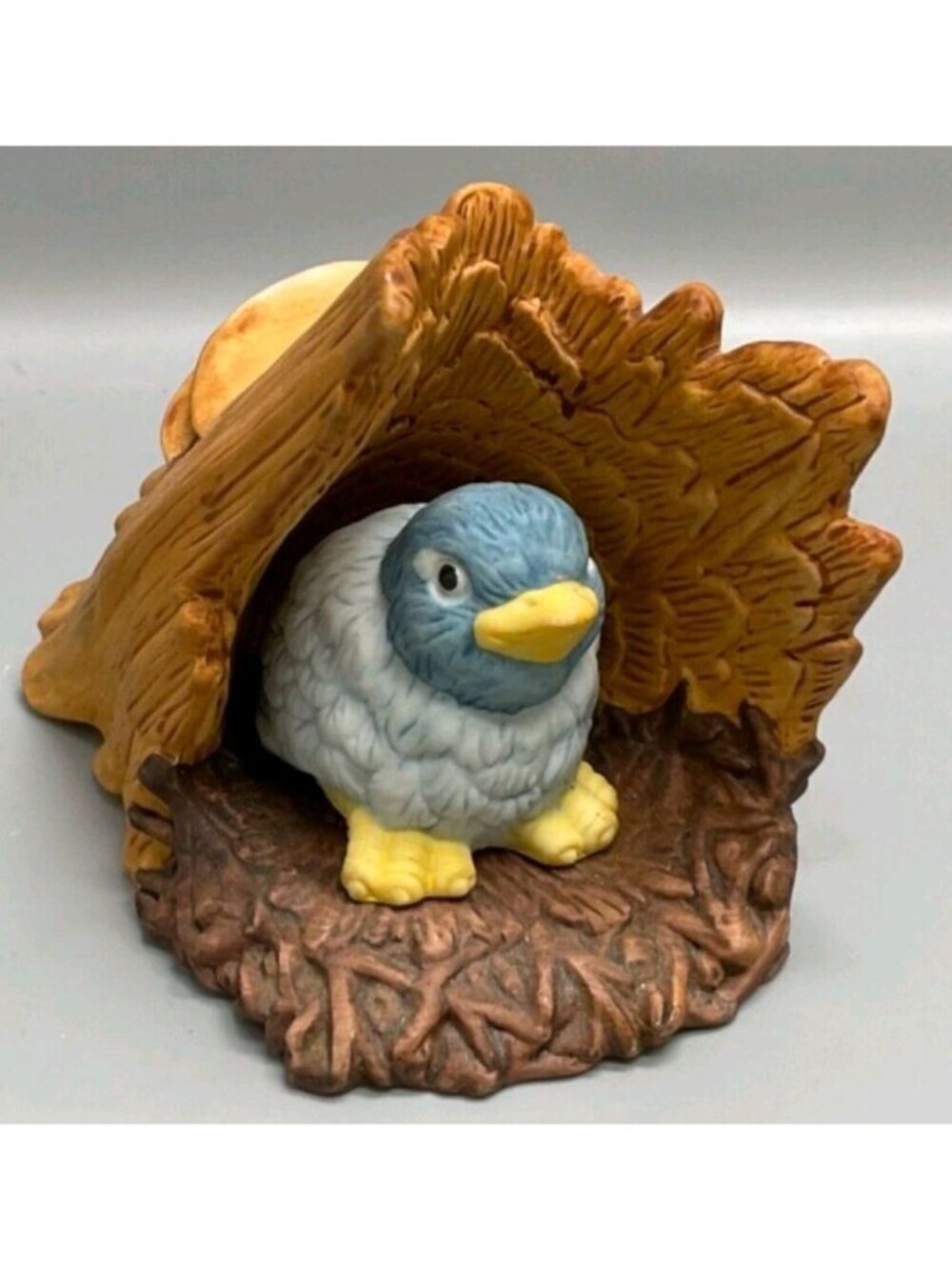Woodland Surprises Bluebird Figurine Franklin Porcelain 1984 Hand-Painted Fine P